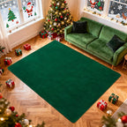 Andecor Soft Area Rug, 4x6 Green Washable Rugs for Living Room Bedroom, Indoor Fluffy Carpets for Dorm Boys Girls Kids Room Nursery Home Decorations