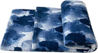 Elegant Comfort Luxury Velvety Feel Blanket, All-Season Lightweight Blanket, Ultra Plush, Soft, Cozy-Fuzzy Flannel Fleece for Couch, Sofa, Bed, Travel, Camouflage Design, King/California King, Blue