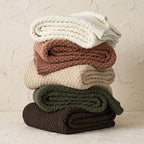EVERGRACEHOME Chunky Chenille Knit Throw Blanket for Couch, Soft Luxurious Moss Stitch Blankets for Bed, Cozy Decorative Farmhouse Knitted Throws for Sofa, Terracotta Clay, 50" x 60"
