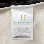 Lith Home African Decor for Home/Faux Rabbit Fur Area Rug Throw/Client Call It Impactful Gift - Soft Plush Luxurious Nursery, Living and Bedroom Floor, Chair Couch Sofa Bed Cover- 6x6 ft (Black)