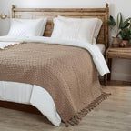 Home Soft Things Basket Weave Throw Blanket, Soft Cozy Warm Blanket with Braided Decorative Throw for Couch Sofa Outdoor Indoor, Amphora, 50''x60