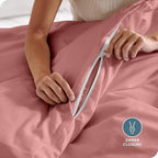 Bare Home Bedding Duvet Cover King Size - Premium 1800 Super Soft Collection - Lightweight, Cooling - Soft Breathable Bedding Duvet Cover (King, Dusty Rose)