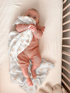 meowcards Muslin Swaddle Blankets for Baby, Unisex Baby Boys Girls Essentials, Large 47 x 47 inches, Boho Receiving Blankets Newborn Registry Must Haves (Dusty Rose-Flower-A, Printed)