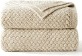 Whale Flotilla Chunky Knit Throw Blanket for Couch and Bed, Camel Decorative Cozy Fleece Blanket, Reversible Soft Fuzzy Woven Throws, 60x80 Inch