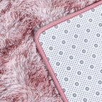 Deerhoo Shag Area Rug, 4 X 6 Tie-Dyed Plush Fuzzy Rugs for Living Room, Ultra Soft Fluffy Furry Rug for Bedroom, Indoor Carpet Nursery Rugs for Kids Room Home Decor, Pink Purple