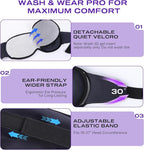 Sleep Mask Headphones Bluetooth 5.4 with 3D Removable Hot & Cold Compress, TOPOINT Weighted Eye Mask Blackout Soft, Cooling Breathable for Women Men Deep Sleep Relax Tired Eyes Migraine Office Travel