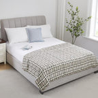 L'AGRATY Weighted Blanket - 60"x80" 17lbs Cooling Breathable Heavy Blanket Microfiber Material with Glass Beads for Adult All-Season Summer Fall Winter Soft Thick Comfort