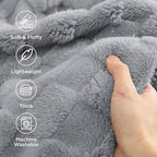 Bedsure GentleSoft King Size Blanket for Bed - Super Soft Cozy Blankets for Kids Girls, Large Fuzzy Fleece Throw for Bedroom Decor, Silver Grey,108x90 Inches
