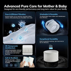 Mist-Free Evaporative Humidifier, No White Dust for Baby, AEOCKY 4.5L Humidifiers with Auto, Dry Filter, Self-Clean, Power & Sleep Mode, Timer for Bedroom, Home, Nursery
