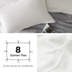 Bedsure Duvet Cover Twin/Twin XL Size - Soft Double Brushed Bedding Set for Kids & Adults, Zipper Closure, 2 Pieces, Includes 1 Duvet Cover (68"x90") & 1 Pillow Sham, NO Comforter, Cream White