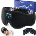 Sleep Mask with Bluetooth 5.4 Headphones, 3D Eye Mask Sleeping Headphones with Built-in HD Stereo Speaker for Side Sleepers, Soft Music Headband Sleeping Mask for Unisex, Ideal for Nap Meditation