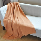 Khaki Waffle Texture Throw Blanket for Couch,Soft Cozy Cable Knit Throw for Bed Sofa Chair Living Room,Lightweight Warm Maximalist Decor Christmas Blanket,50"x60" (cr-A02)