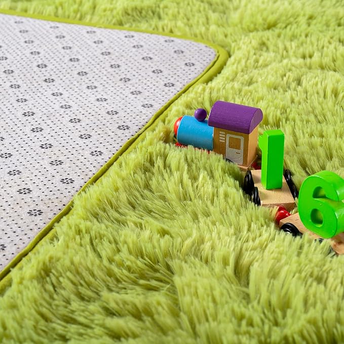 Noahas Extra Large 9x12 Area Rugs for Living Room,Fluffy Green Rug,Big Thick Plush Non-Skid Shag Carpet,Soft Shaggy Rugs for Bedroom Indoor Modern Home Decor