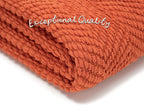 Chanasya Premium Textured Knit Throw Blanket with Tassels - Soft, Cozy Blanket for Couch, Bed, Living Room - 50" x 65” - Rust