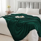 BEDELITE Fleece Blanket King Size Blankets for Bed, Luxury Plush Cozy Fuzzy Blanket 108x90 inches, Super Soft Warm Lightweight Throw Blanket All Seasons Suitable, Forest Green