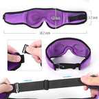 Sleep Headphones 3D Sleep Mask with Bluetooth 5.4 Headphones for Side Sleepers, Wireless Music Headband with Ultra-Thin Stereo Speakers, Long Playtime Battery Adjustable & Blackout for Men Women