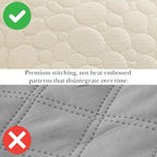 Southshore Fine Living, Inc. Oversized Quilt Bedding Set Lightweight, Prewash Fabric Soft Coverlet Bedspread 3-Piece with Two Matching Shams (98 in Wide x 98 in Long), Full/Queen, Pebble Cream
