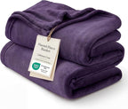 Bedsure GentleSoft Fleece Throw XL Blanket Purple - 300GSM Soft Lightweight Plush Cozy Blankets for Bed, Sofa, Couch, Travel, Camping, 50x70 inches
