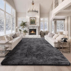 9x12 Extra Large Ultra-Soft Gray Shag Area Rug for Living Room, Bedroom and Dining Room – Fluffy, Durable, Non-Slip Carpet for Nursery, Playroom and Home Office, Modern Plush Home Décor