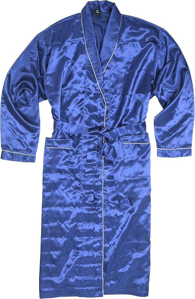 Mens Silky Satin Robe