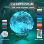 5.9 inch Galaxy Moon Lamp Remote & Touch Control 16 Colors LED Night Light Rechargeable Globe Light as Gifts Decor for Boys/Girls/Kids/Women