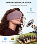 MUSICOZY Bluetooth Sleep Headphones, Wireless Sleep Mask with Bluetooth 5.4, Ultra-Thin Stereo Speakers, 14H Playtime, Comfortable Eye Mask for Side Sleepers, Travel & Relaxation Gifts for Men Women