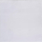 SAFAVIEH Washable Rug Faux Rabbit Fur Shag Collection - 6' Square, Ivory, Slip Resistant & Easy Cleaning, Ideal for Living Room, Bedroom, Kids Playroom, Nursery, Dining Space (FRF881A)