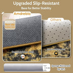 Amdrebio Black Gold Yellow Grey Rugs for Bedroom Living Room Decor, Fluffy Furry Fuzzy Shaggy Area Rug 4x6 for Kids Room Dorm Home Office, Modern Cool Leopard Cheetah Shag Carpet for Teen Boys Men