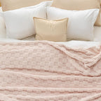 Bedsure GentleSoft Blankets Queen Size for Bed - Super Soft Cozy Blanket for Kids Girls, Large Fuzzy Fleece Throw for Bedroom Decor, Light Pink, 90x90 Inches