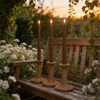 12-Pack Brown Taper Candles, 10 Inch Unscented Dripless Candlesticks, Long-Lasting Burn Time of 7-8 Hours, Perfect for Home Décor Dinner Party Meditation