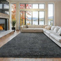 8x10 Area Rug Fluffy Shaggy - Ultra Soft Faux Fur Non-Slip Machine Washable Carpet for Bedroom, Living Room, Nursery & Dorm Cozy Home Decor