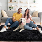Noahas Extra Large 10x14 Area Rugs for Living Room,Fluffy Black Bedroom Rug,Big Thick Plush Shag Non-Skid Soft Shaggy Throw Carpet