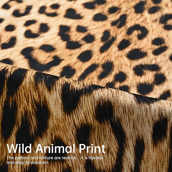 HOMORE Leopard Rug, 3x4 Feet Animal Skin Print Rug,Small Cheetah Rugs for Wall Art Decor,Western Floor Carpet for Bedroom Bedside Living Room Desk