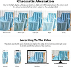 NEWCOSPLAY Super Soft Queen Blanket Blue Premium Silky Flannel Fleece 3D Waffle Checkered Lightweight Bed Blanket All Season Use (Blue, Queen(90"x90"))