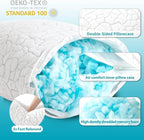 Cooling Pillows for Sleeping 1 Pack, Queen Size Adjustable Shredded Memory Foam Pillows, Firm Bed Pillows for Side, Back, Stomach, Hot Sleepers, Cold Pillow with Removable Washable Cover