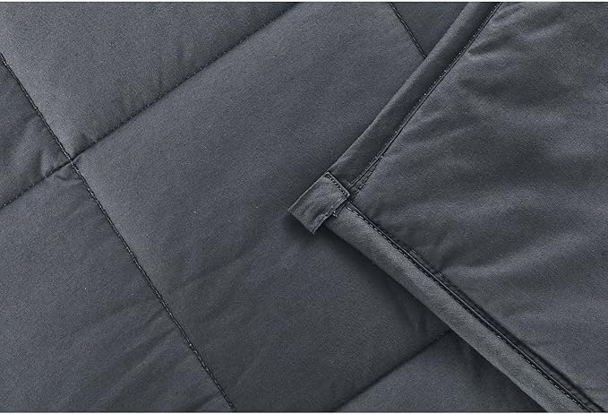 TONGDADA California King Size Weighted Blanket | 90''x108'',20lbs | Perfect for Couples | Premium Cotton Material with Glass Beads | Dark Grey