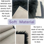 12 Inch Black Square Faux Fur Rug, Small Product Photography Background, Perfect for Jewelry, Mini Bags, Nail Art, Small Vases and Other Desktop Photography (1pcs)