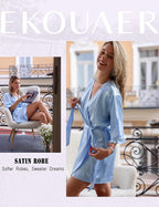 Ekouaer Women's Satin Robe Valentines Lingerie for Women Kimono Bathrobe Short Ruffle Belted Robes Bridesmaids Sleepwear