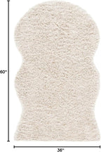 SAFAVIEH Faux Sheep Skin Collection 3' x 5' Beige FSS115K Silken Glam 2.35-inch Thick Area Rug