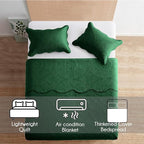 IR Imperial Rooms 8 Pack Quilt King Size Bedding (106" x 96") - Bulk Wholesale for Hotels, Guest Bedroom & Airbnbs - Lightweight Microfiber Reversible Floral Embossed Quilts Bedspreads (Emerald)