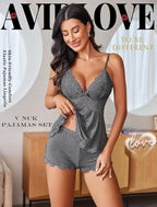 Avidlove Womens Sweetness Cami Set Lace Camisole Lingerie Nightwear Sexy Pajamas Lounge Sets