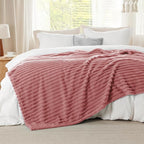 Bedsure GentleSoft Dusty Pink Fleece King Blanket for Couch - Super Soft Cozy Blankets for Women, Cute Small Blanket for Girls, 108x90 Inches
