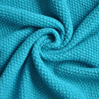 Cyan Blue Waffle Texture Throw Blanket for Couch,Soft Cozy Cable Knit Throw for Bed Sofa Chair Living Room,Lightweight Warm Maximalist Decor Christmas Blanket,50"x60" (cr-A01)
