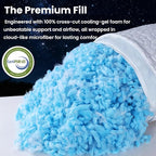 QUTOOL Double Sided Cooling Pillow for Hot Sleepers, Shredded Memory Foam Pillows Queen Size Set of 2, White