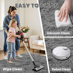 8x10 Area Rugs for Living Room Rug: Soft Fluffy Shag Light Gray Rugs for Bedroom, Non-Slip Large Fuzzy Plush Rug Indoor Floor Carpet for Nursery Kids Boys Girl Room, Dorms, Playroom, Modern Home Decor