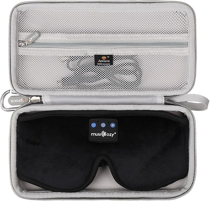 Aproca Case Compatible with MUSICOZY/Mixiba/Perytong Sleep Headphones Bluetooth Headband Sleep Eye Mask, Portable Storage Protective Bag for Accessories (Case Only)