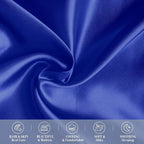 Elegant Comfort 4-Pack Standard/Queen Satin Pillowcase Set with Hidden Zipper Closure, Silky Smooth for Hair and Skin Care, Royal Blue