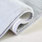 SAFAVIEH Washable Rug Faux Rabbit Fur Shag Collection - 4' x 6', Silver, Slip Resistant & Easy Cleaning, Ideal for Living Room, Bedroom, Nursery, Boys & Girls Kids Playroom, Dining Space (FRF976G)