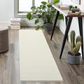 Softlife Washable Runner Rug for Bedroom Living Room, 2x6 Creamy White Soft Fluffy Hallway Runner Rug, Non-Slip Indoor Carpet for Kitchen Laundary Room Decor Entryway Bathroom