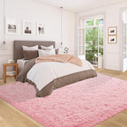 5x7 Area Rug for Living Room: Fluffy Shag Soft Washable Rugs Fuzzy Plush Indoor Carpet for Bedroom Nursery Playroom Dorm Kids Girls Boys Room (Pink, 5'x7')
